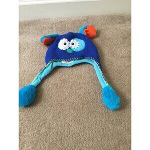 Flipeez Kids Child Toddler Blue Character Aviator Trapper Hat Winter